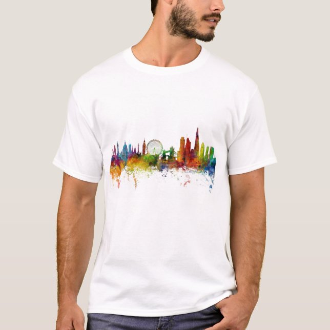 Camiseta Skyline de Londres Inglaterra (Frente)