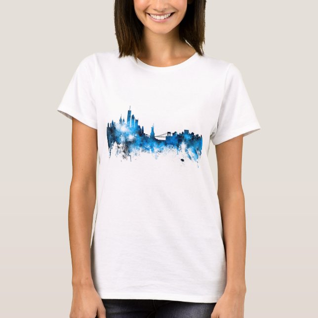Camiseta Skyline de New York (Frente)