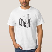Skyline de Omaha/t-shirt da tipografia