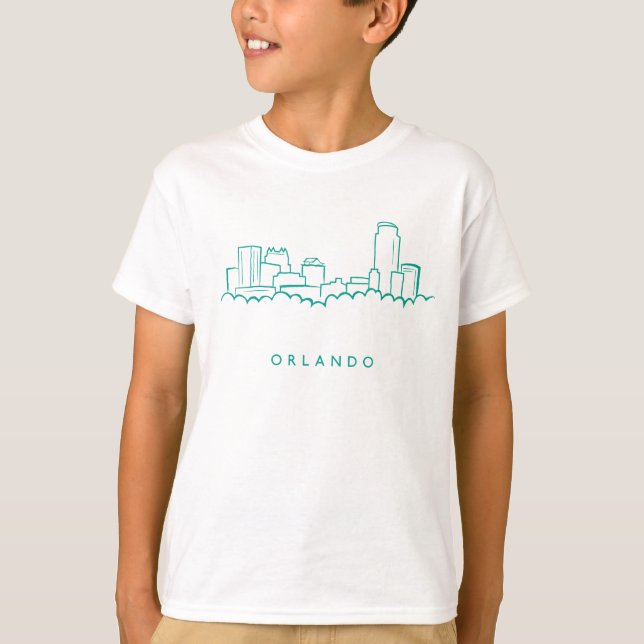 Camiseta Skyline de Orlando Florida (Frente)