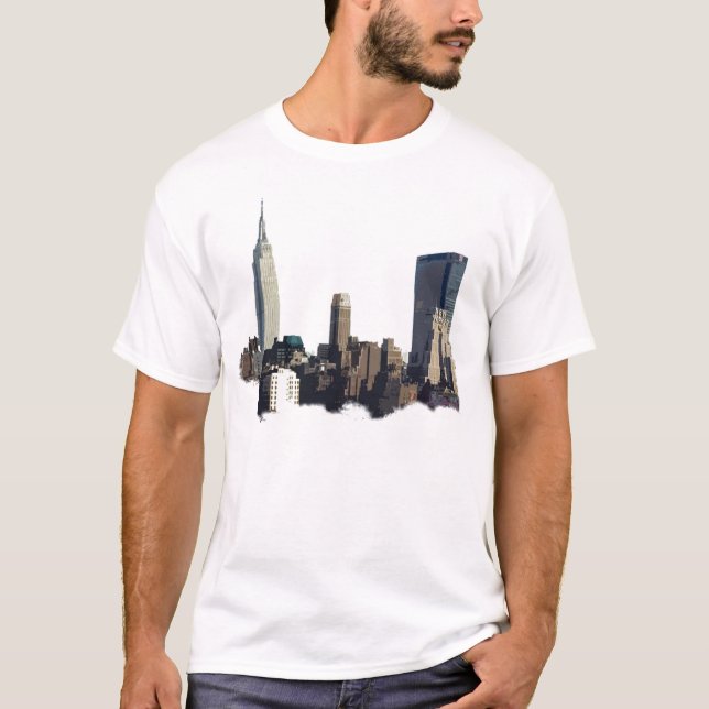 Camiseta Skyline de Scape New York da cidade (Frente)