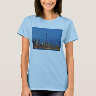 Camiseta Skyline de Toronto Ontário Canadá na noite