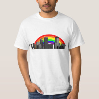 Camiseta Skyline do arco-íris de Minneapolis