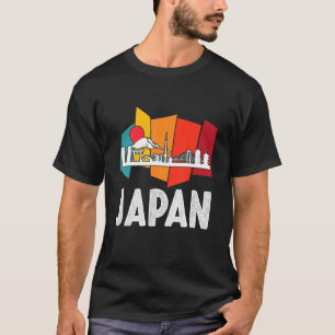 Camiseta Skyline Do Japão - Retrô De Tóquio Da Ásia Com O M