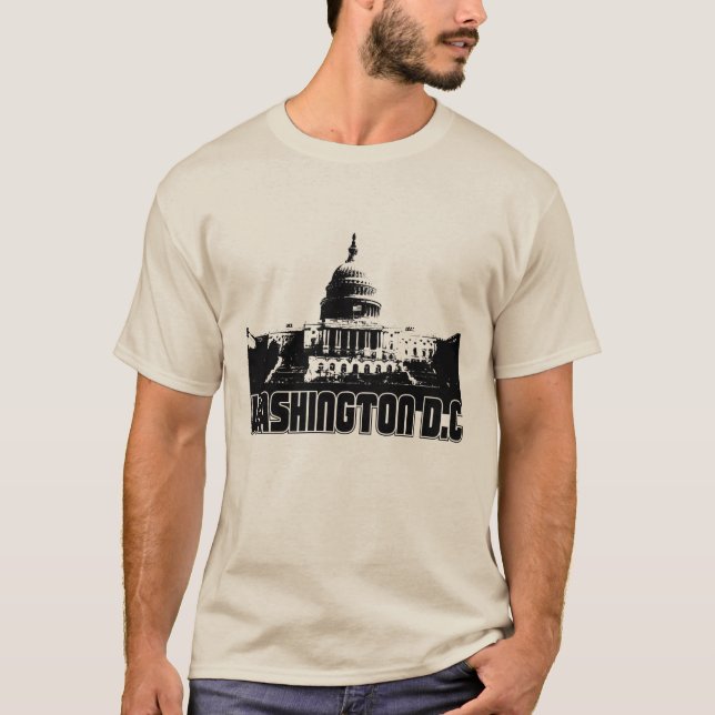 Camiseta Skyline do Washington DC (Frente)