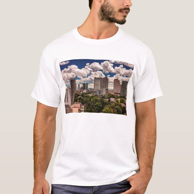 Camiseta Skyline dos hotéis em Polanco Cidade do México (Frente)