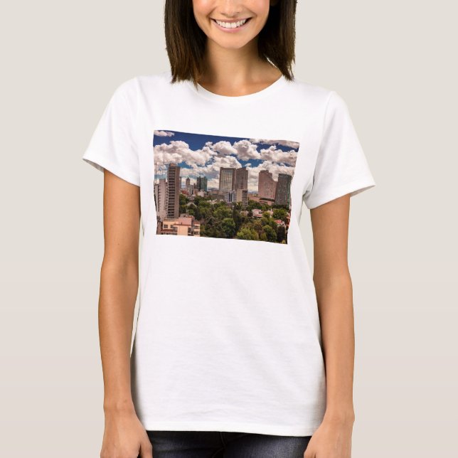 Camiseta Skyline dos hotéis em Polanco Cidade do México (Frente)