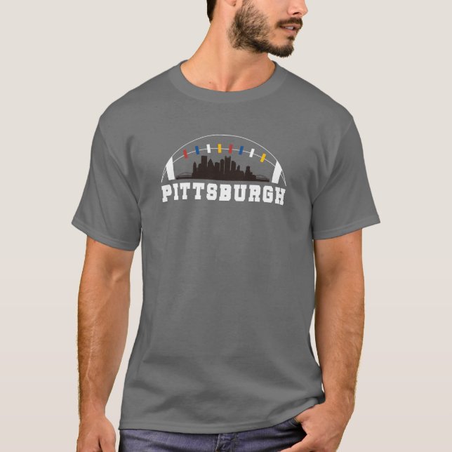 Camiseta Skyline Futebol de Pittsburgh (Frente)