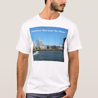 Camiseta Skyline "Livin do rio de Cleveland" o t-shirt
