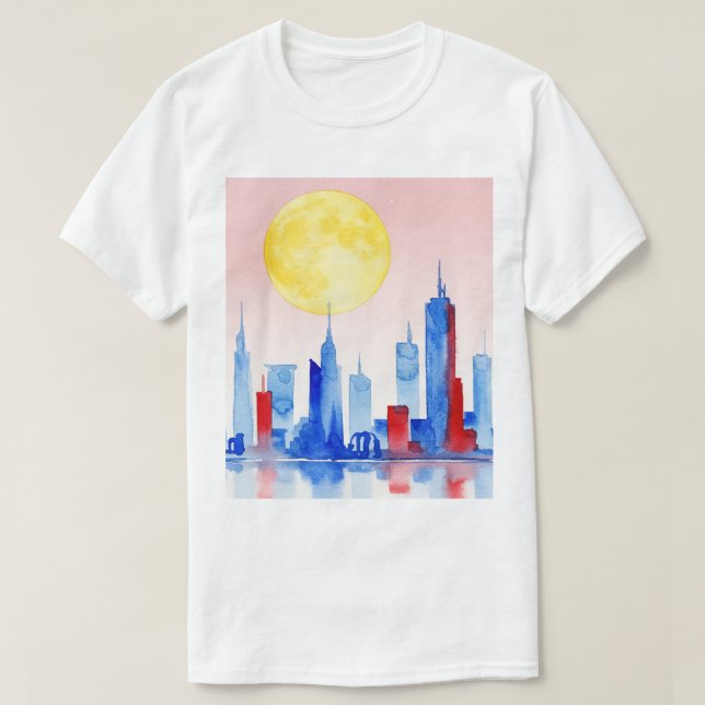 Camiseta Skyline of a modern city (Frente do Design)