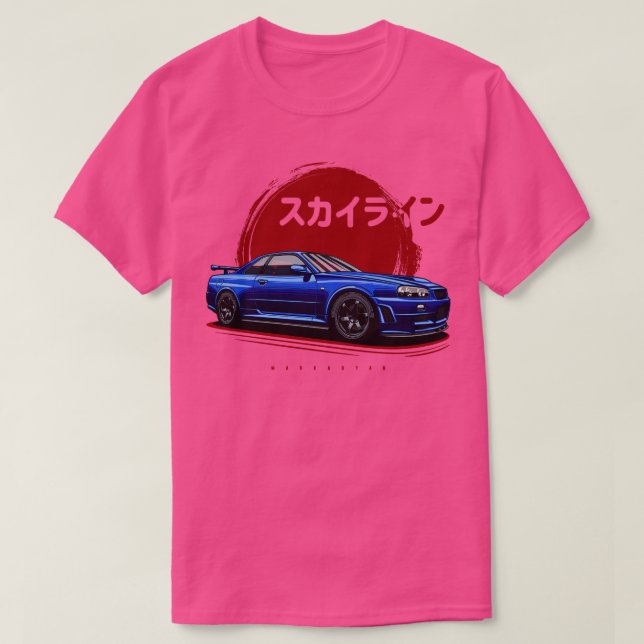 Camiseta Skyline R34 GTR 1 (Frente do Design)