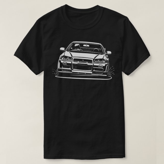 Camiseta Skyline R34 GTR 2 (Frente do Design)