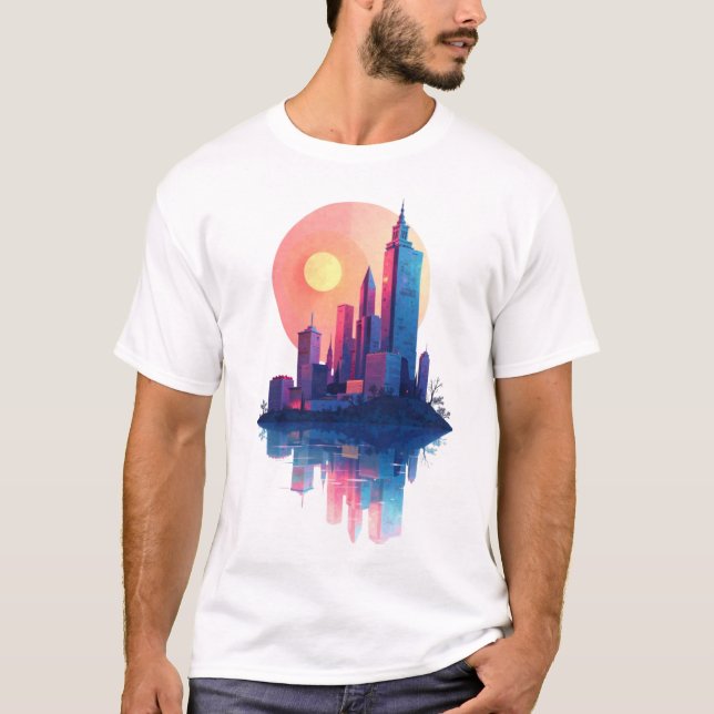 Camiseta Skyline Sunset (Frente)