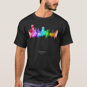 Camiseta Skyline Swansea Wales