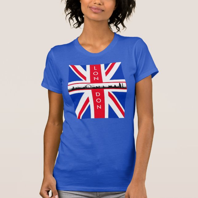 Camiseta Skyline Union Jack Shirt de Londres (Frente)