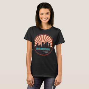 Camiseta Skyline Vintage, Estado da Cidade de San Antonio T