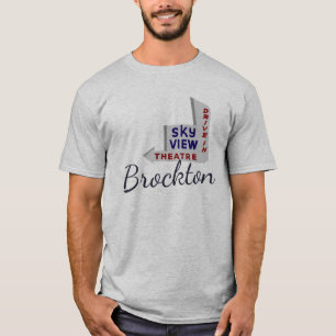 Camiseta Skyview Drive-In Theater Sign Brockton Scrib Tee