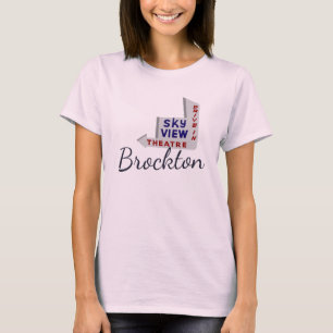 Camiseta Skyview Drive-In Theater Sign Ladies Tee