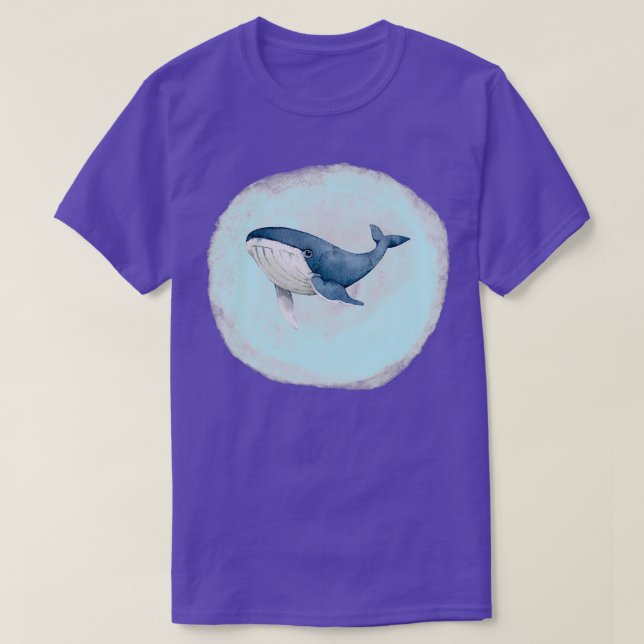 Camiseta skywhale floating in the sky (Frente do Design)