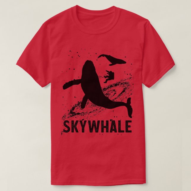 Camiseta Skywhale Funny Ocean Parody (Frente do Design)
