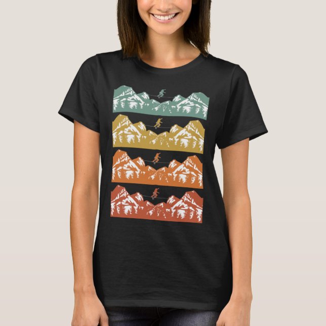 Camiseta Slackliner Acrobatics Vintage Highlini (Frente)