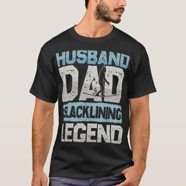 Camiseta Slackliner Husband Dad Slacklinen Legend Slackline (Frente)