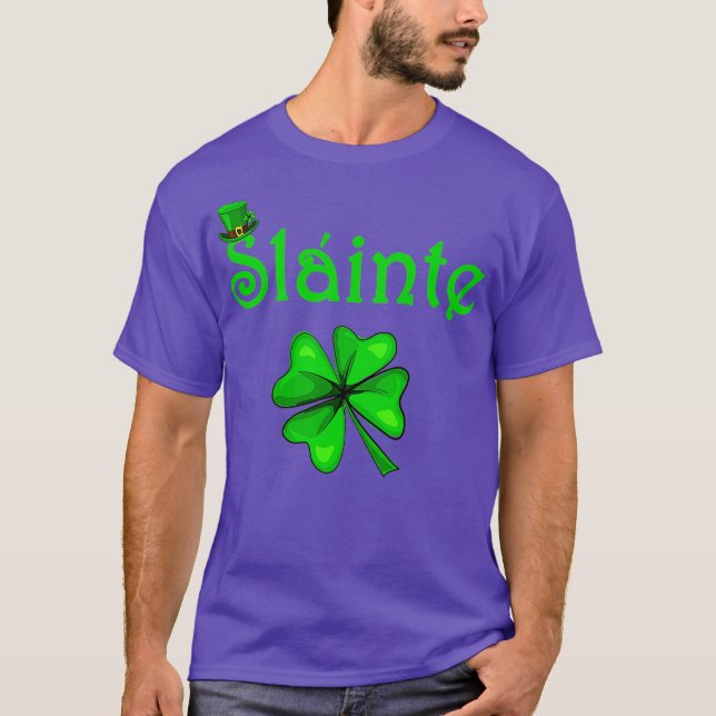 Camiseta Slainte Irish Chee Good Health St Paddys Day (Frente)