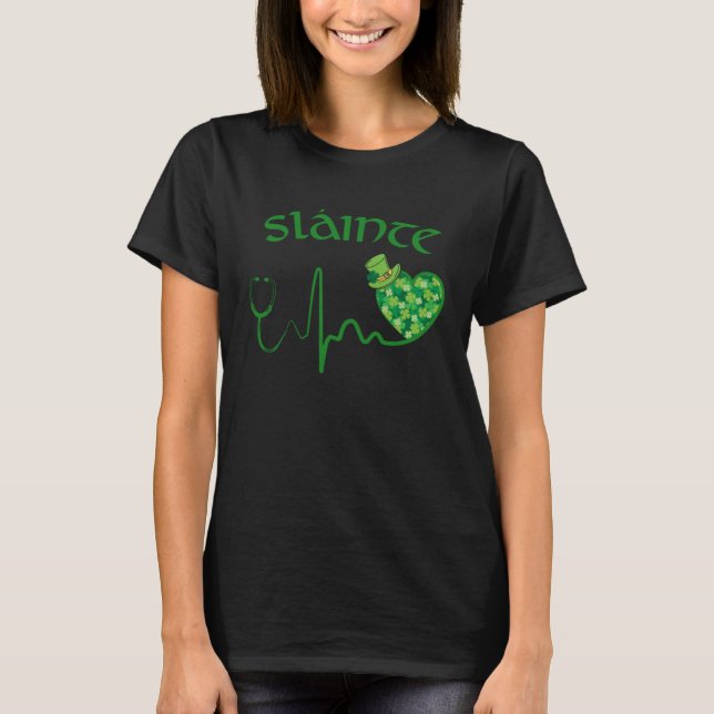 Camiseta Slainte Irish Chee Good Health St Paddys Day Nur (Frente)