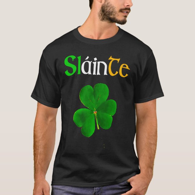 Camiseta Slainte Sláinte Irish Cheers Health St Patrick's D (Frente)