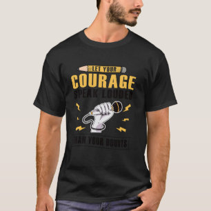Camiseta Slam de Poesia Deixe Sua Coragem Falar Mais Alto S