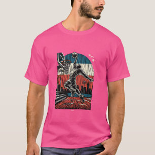 CAMISETA SLAM DUNK SOBRE O TRIBUNAL DE BASQUETEBOL EXTERIOR