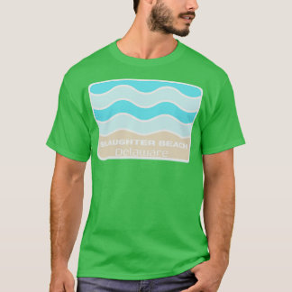 Camiseta Slaughter Beach Delaware Wave de queda em uma San
