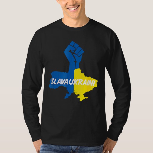 Camiseta Slava Ucraniano Solidariedade (Frente)