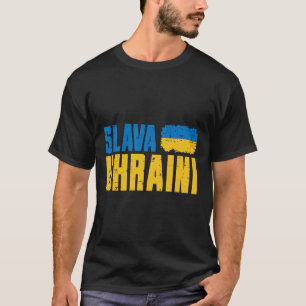 Camiseta Slava Ukraini Glória à Ucrânia Bandeira Mulheres U