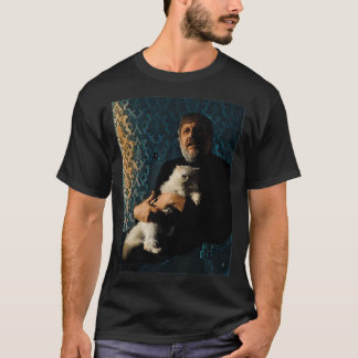Camiseta Slavoj Zizek com Cat estilizado