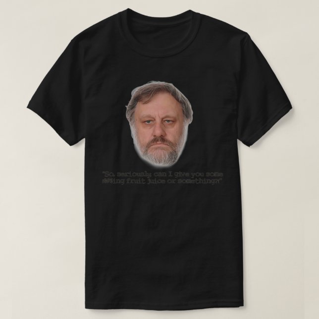 Camiseta Slavoj Zizek Fruta Juice (Frente do Design)