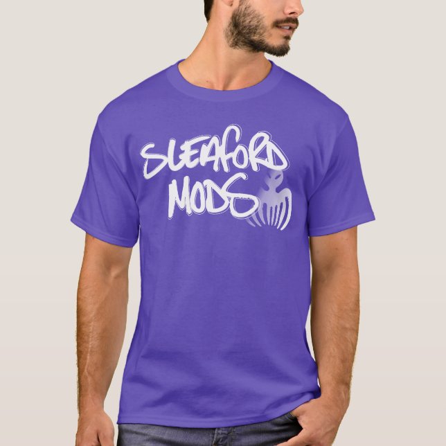 Camiseta Sleaford Mods design distressed família Shir (Frente)