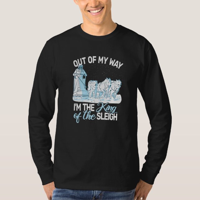 Camiseta sled dog racing sledding huskies alaska sled dog s (Frente)