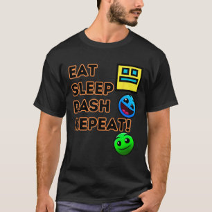 Camiseta Sleep Dash Repetir Jogador de Vídeo Geometria do J