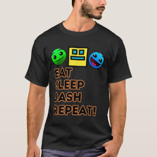 Camiseta Sleep Dash Repetir Jogador de Vídeo Geometria do J