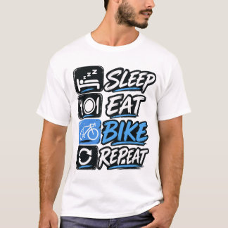 Camiseta Sleep Eat Bike Repeat – Fahrrad Geschenk für Radfa