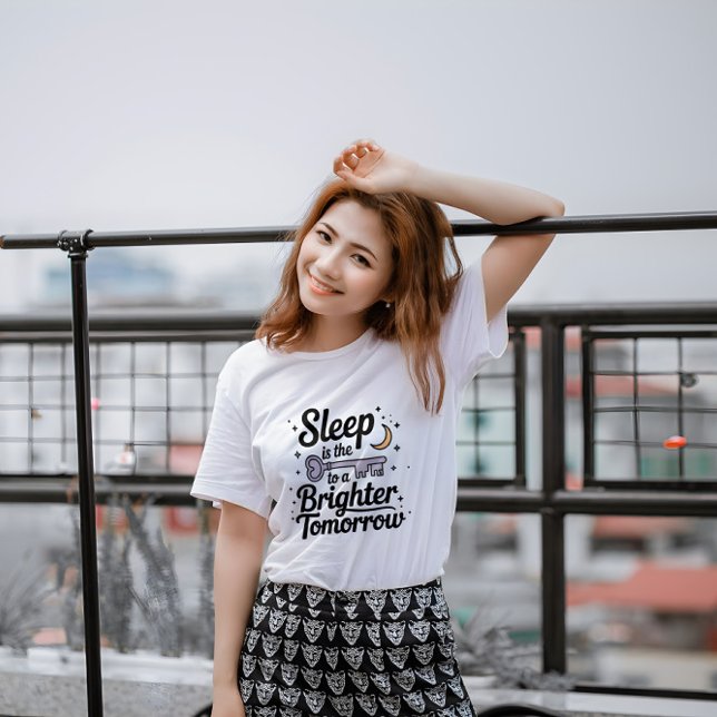 Camiseta Sleep Is the Key – Minimal Moon & Key Tee (Criador carregado)