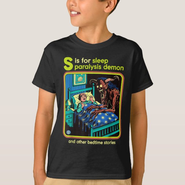 Camiseta Sleep Paralysis Demon Sarcastic Retro Funny Adult  (Frente)