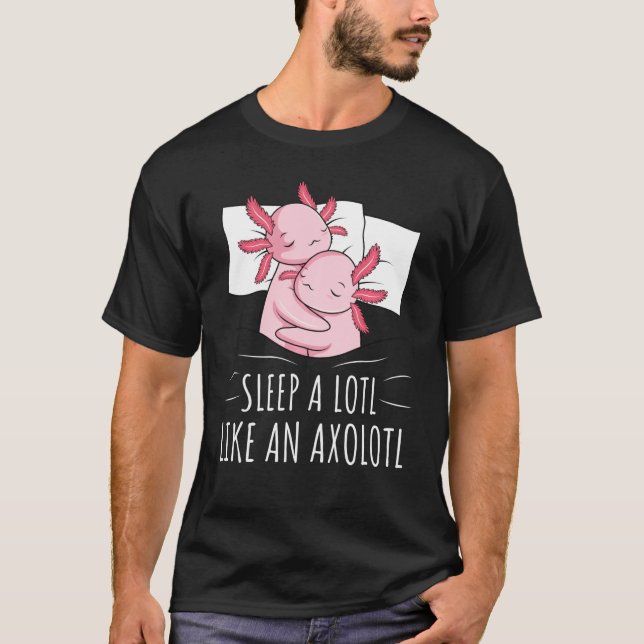 Camiseta Sleeping Axolotl Lover Pyjamas Napping (Frente)