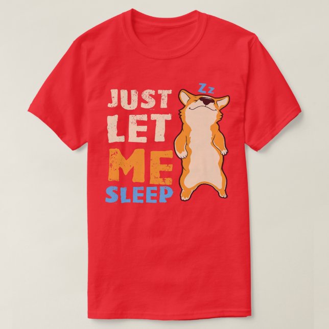 Camiseta Sleeping Corgi Dog, Sleepshirt, Pajamas1234 (Frente do Design)