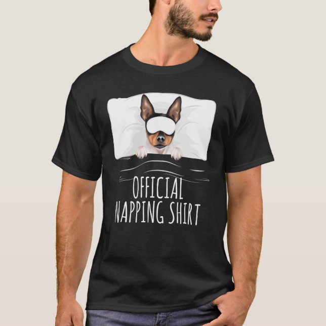 Camiseta Sleeping Dog Toy Fox Terrier Official Napping 1 (Frente)