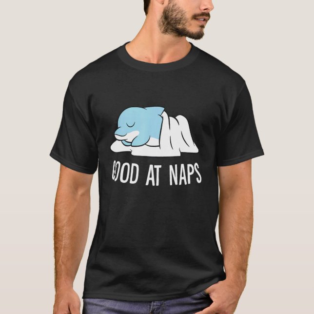 Camiseta Sleeping Dolphin Good At Naps Napping Dolphin Paja (Frente)