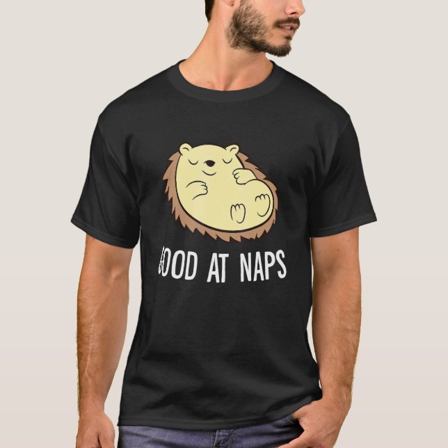 Camiseta Sleeping Hedgehog Good At Naps Napping Hedgehog Pa (Frente)