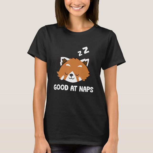 Camiseta Sleeping Red Panda Good At Naps Napping Red Panda  (Frente)