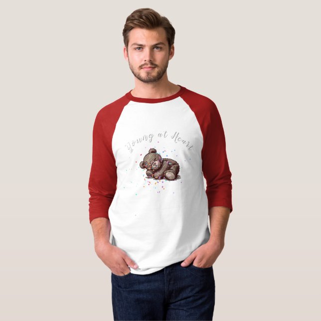 Camiseta Sleeping Teddy Bear Raglan (Frente Completa)